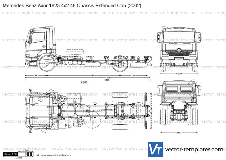 Mercedes-Benz Axor 1823 4x2 48 Chassis Extended Cab