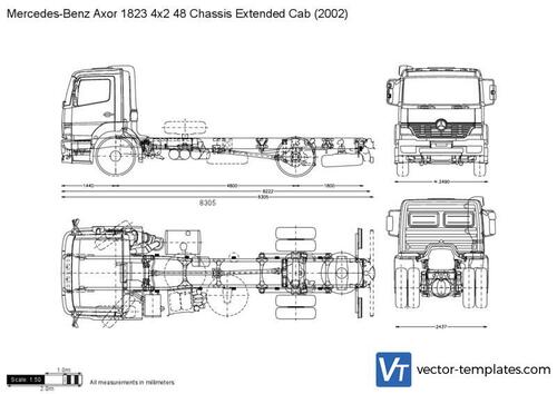 Mercedes-Benz Axor 1823 4x2 48 Chassis Extended Cab