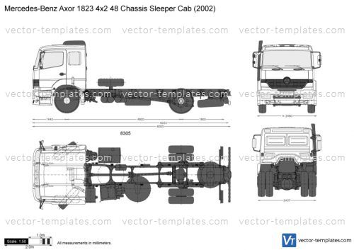 Mercedes-Benz Axor 1823 4x2 48 Chassis Sleeper Cab