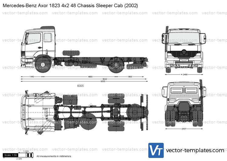 Mercedes-Benz Axor 1823 4x2 48 Chassis Sleeper Cab