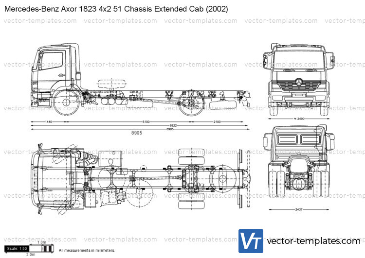 Mercedes-Benz Axor 1823 4x2 51 Chassis Extended Cab