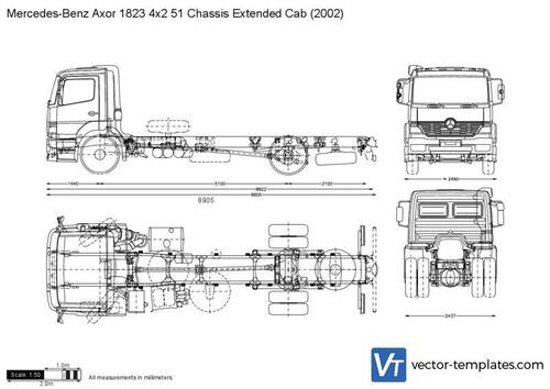 Mercedes-Benz Axor 1823 4x2 51 Chassis Extended Cab