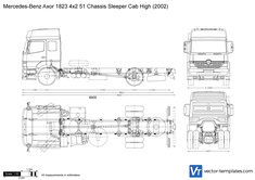 Mercedes-Benz Axor 1823 4x2 51 Chassis Sleeper Cab High