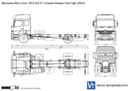 Mercedes-Benz Axor 1823 4x2 51 Chassis Sleeper Cab High