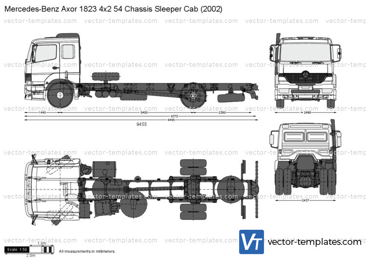 Mercedes-Benz Axor 1823 4x2 54 Chassis Sleeper Cab