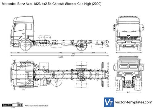 Mercedes-Benz Axor 1823 4x2 54 Chassis Sleeper Cab High