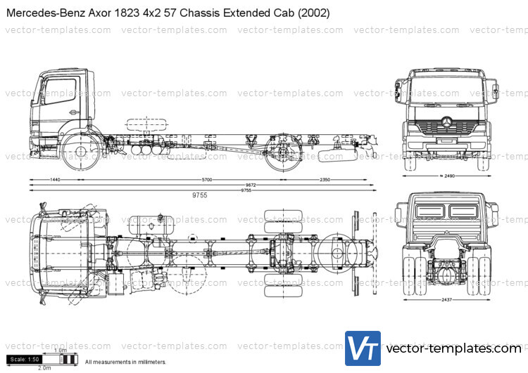 Mercedes-Benz Axor 1823 4x2 57 Chassis Extended Cab