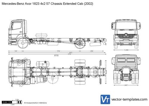 Mercedes-Benz Axor 1823 4x2 57 Chassis Extended Cab