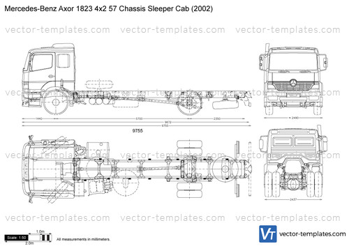 Mercedes-Benz Axor 1823 4x2 57 Chassis Sleeper Cab