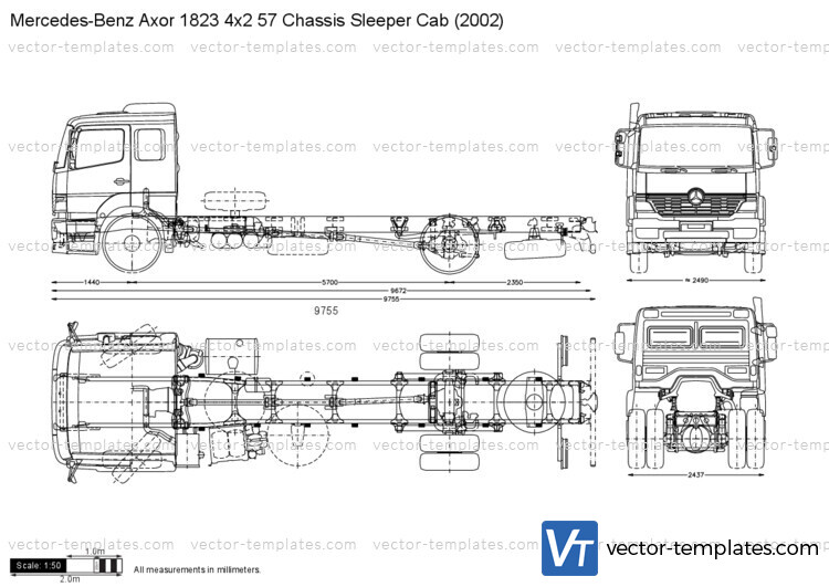 Mercedes-Benz Axor 1823 4x2 57 Chassis Sleeper Cab