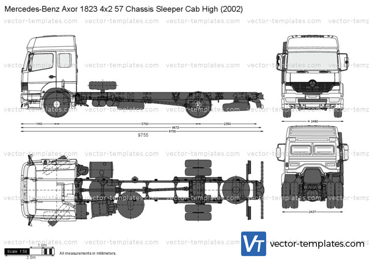 Mercedes-Benz Axor 1823 4x2 57 Chassis Sleeper Cab High