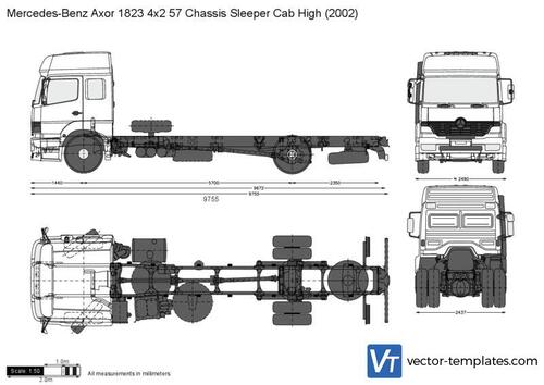 Mercedes-Benz Axor 1823 4x2 57 Chassis Sleeper Cab High