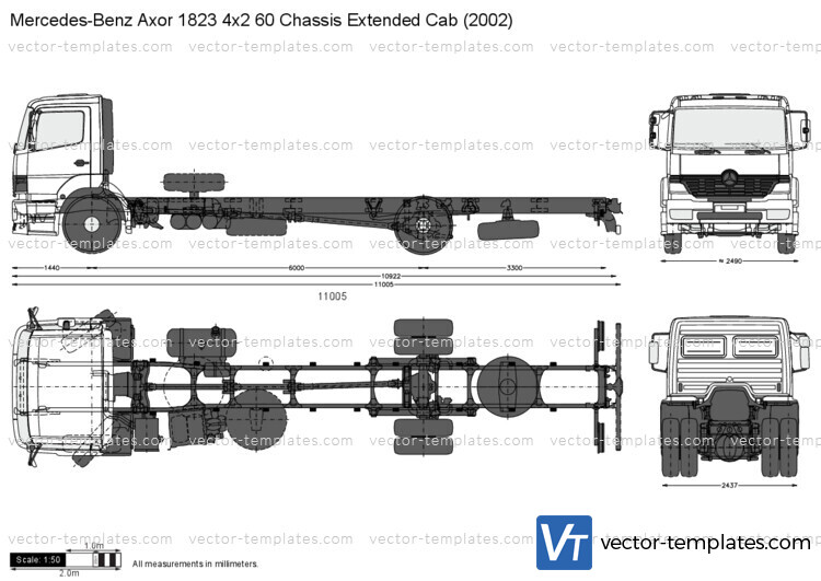 Mercedes-Benz Axor 1823 4x2 60 Chassis Extended Cab