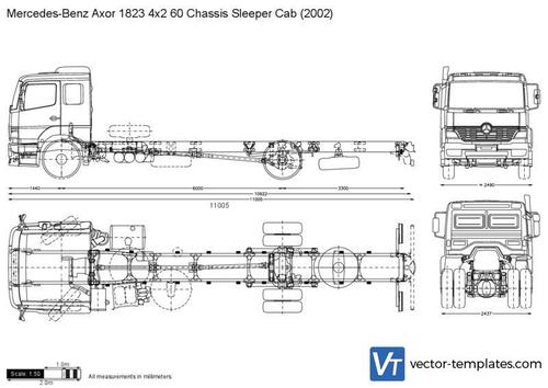 Mercedes-Benz Axor 1823 4x2 60 Chassis Sleeper Cab