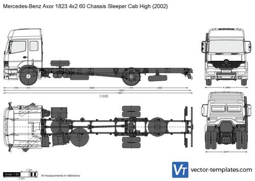 Mercedes-Benz Axor 1823 4x2 60 Chassis Sleeper Cab High