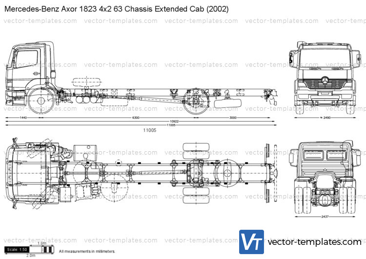 Mercedes-Benz Axor 1823 4x2 63 Chassis Extended Cab