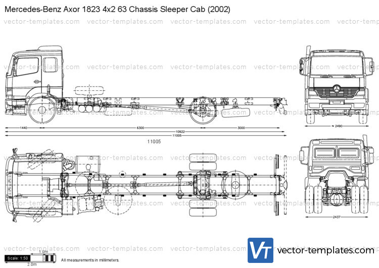 Mercedes-Benz Axor 1823 4x2 63 Chassis Sleeper Cab