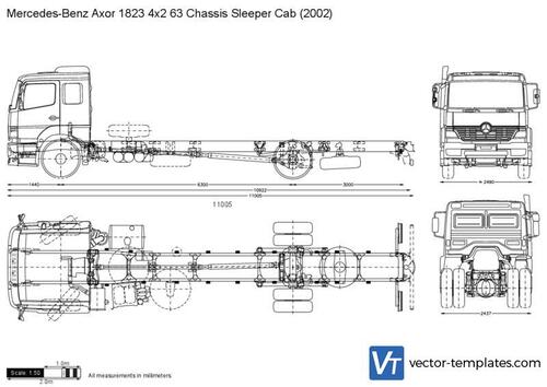 Mercedes-Benz Axor 1823 4x2 63 Chassis Sleeper Cab