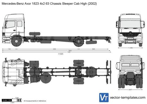 Mercedes-Benz Axor 1823 4x2 63 Chassis Sleeper Cab High