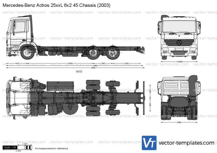 Mercedes-Benz Actros 25xxL 6x2 45 Chassis