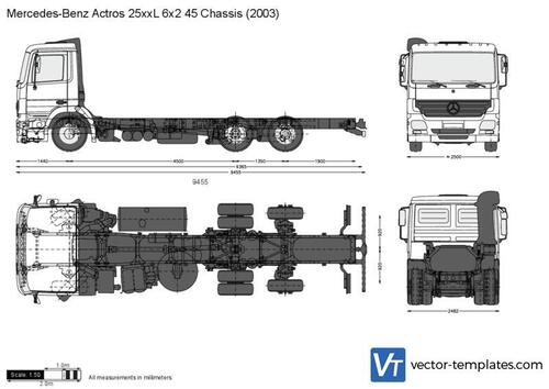 Mercedes-Benz Actros 25xxL 6x2 45 Chassis