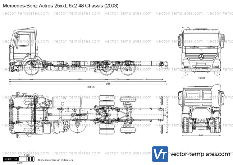 Mercedes-Benz Actros 25xxL 6x2 48 Chassis