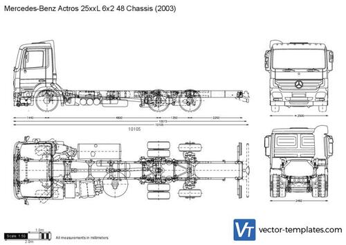 Mercedes-Benz Actros 25xxL 6x2 48 Chassis