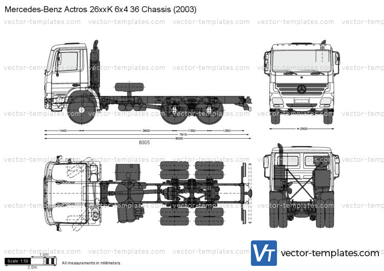 Mercedes-Benz Actros 26xxK 6x4 36 Chassis