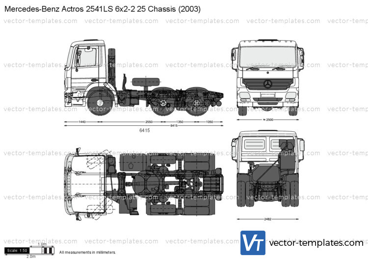 Mercedes-Benz Actros 2541LS 6x2-2 25 Chassis