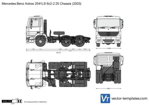 Mercedes-Benz Actros 2541LS 6x2-2 25 Chassis