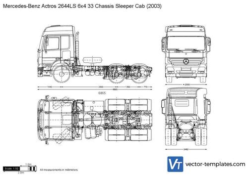 Mercedes-Benz Actros 2644LS 6x4 33 Chassis Sleeper Cab