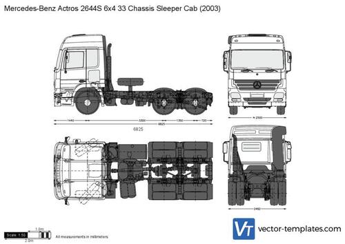 Mercedes-Benz Actros 2644S 6x4 33 Chassis Sleeper Cab