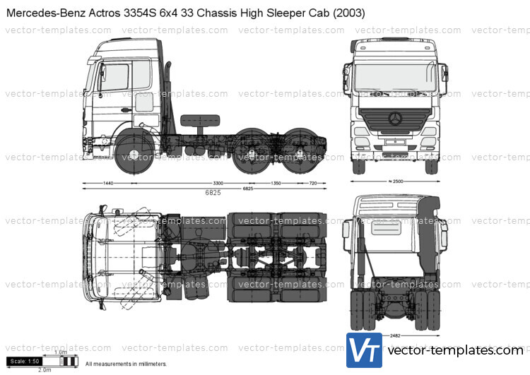 Mercedes-Benz Actros 3354S 6x4 33 Chassis High Sleeper Cab