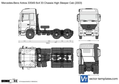 Mercedes-Benz Actros 3354S 6x4 33 Chassis High Sleeper Cab