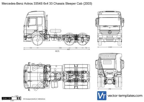 Mercedes-Benz Actros 3354S 6x4 33 Chassis Sleeper Cab