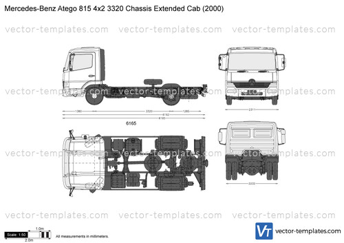 Mercedes-Benz Atego 815 4x2 3320 Chassis Extended Cab