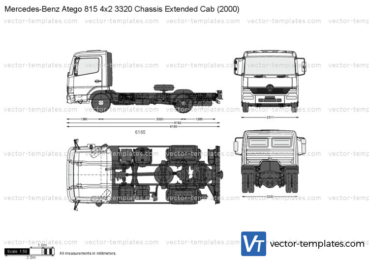 Mercedes-Benz Atego 815 4x2 3320 Chassis Extended Cab