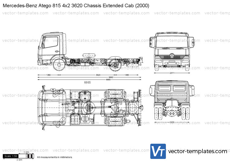 Mercedes-Benz Atego 815 4x2 3620 Chassis Extended Cab