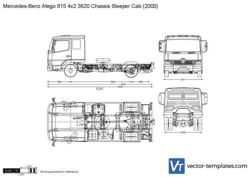 Mercedes-Benz Atego 815 4x2 3620 Chassis Sleeper Cab