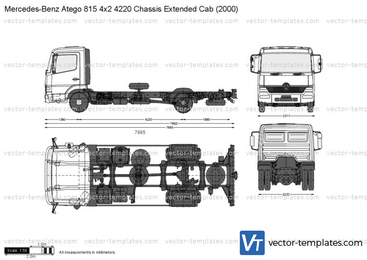 Mercedes-Benz Atego 815 4x2 4220 Chassis Extended Cab