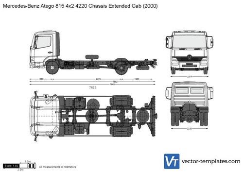 Mercedes-Benz Atego 815 4x2 4220 Chassis Extended Cab