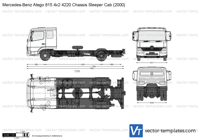 Mercedes-Benz Atego 815 4x2 4220 Chassis Sleeper Cab