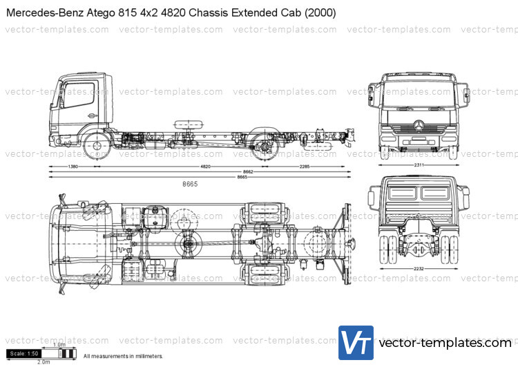 Mercedes-Benz Atego 815 4x2 4820 Chassis Extended Cab