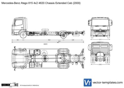 Mercedes-Benz Atego 815 4x2 4820 Chassis Extended Cab