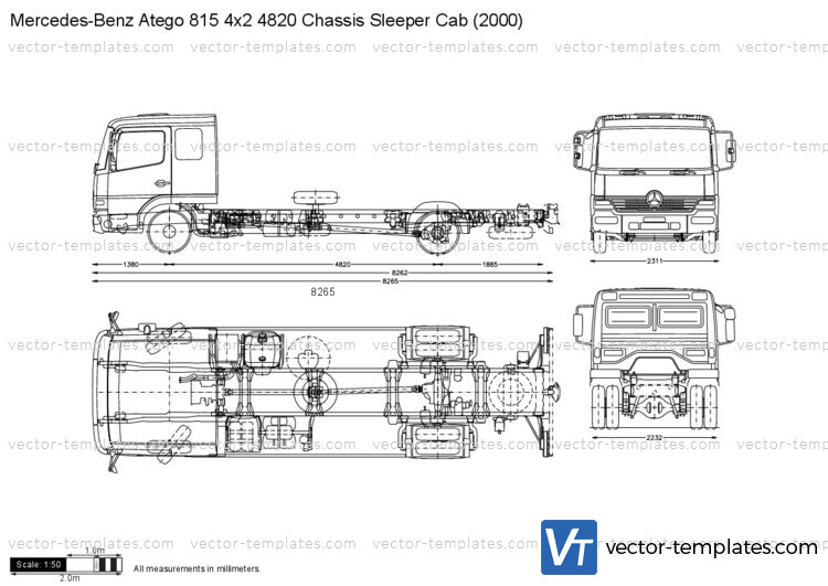 Mercedes-Benz Atego 815 4x2 4820 Chassis Sleeper Cab