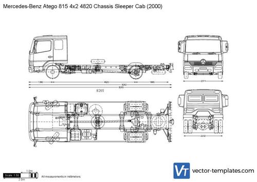 Mercedes-Benz Atego 815 4x2 4820 Chassis Sleeper Cab