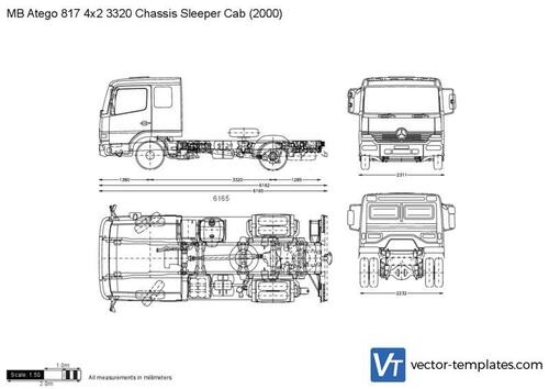 Mercedes-Benz Atego 817 4x2 3320 Chassis Sleeper Cab