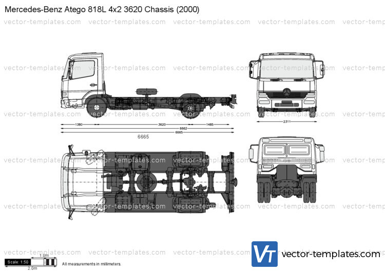 Mercedes-Benz Atego 818L 4x2 3620 Chassis