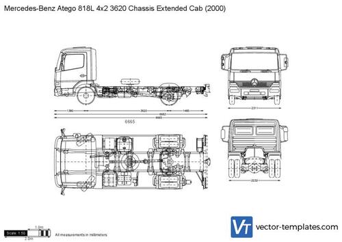 Mercedes-Benz Atego 818L 4x2 3620 Chassis Extended Cab