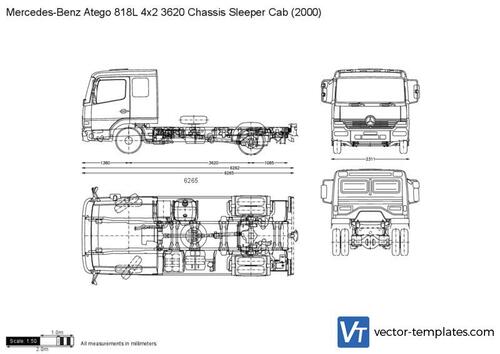 Mercedes-Benz Atego 818L 4x2 3620 Chassis Sleeper Cab